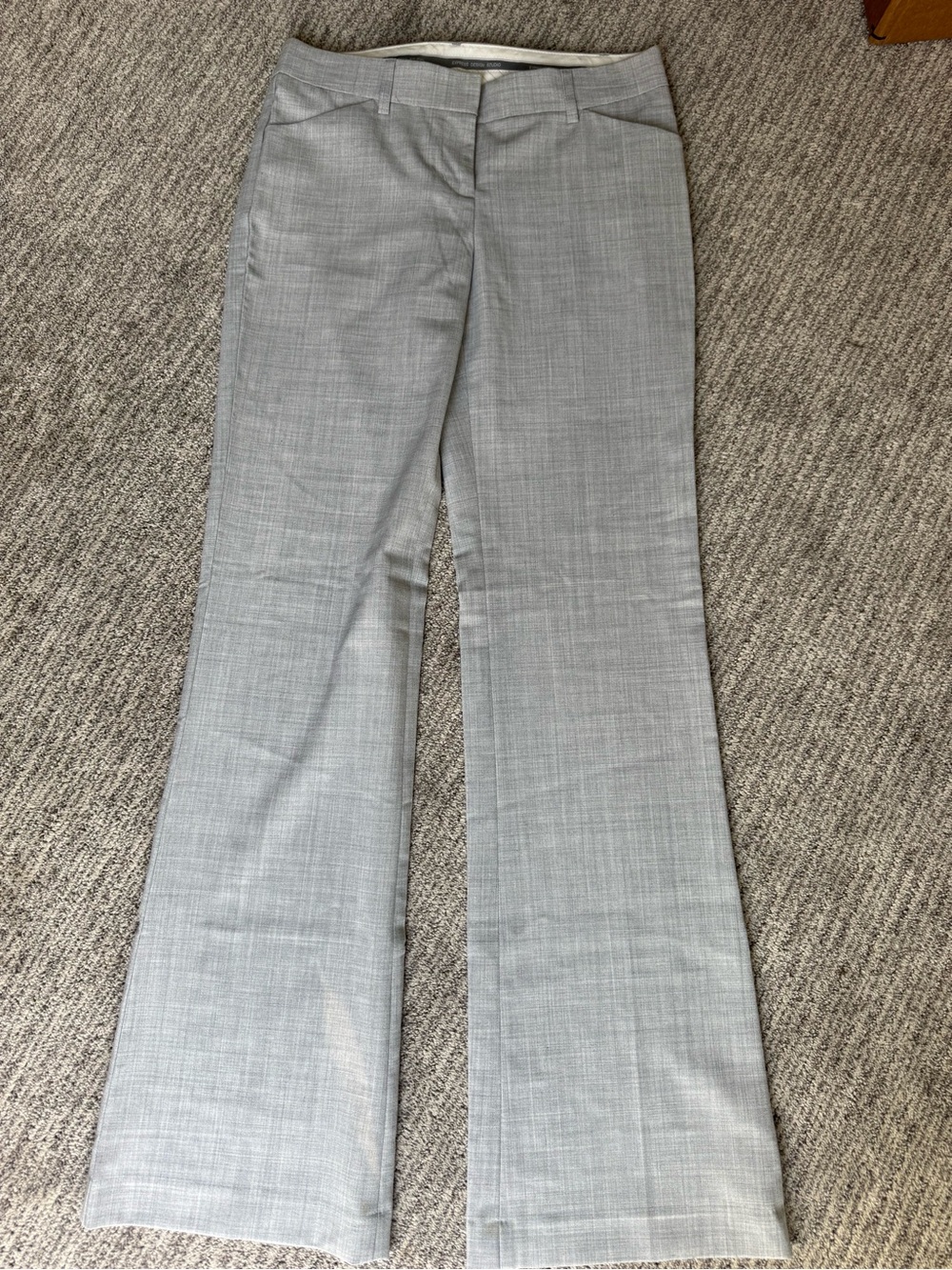 Express Women's Editor Gray Dress Pants Bootcut Long